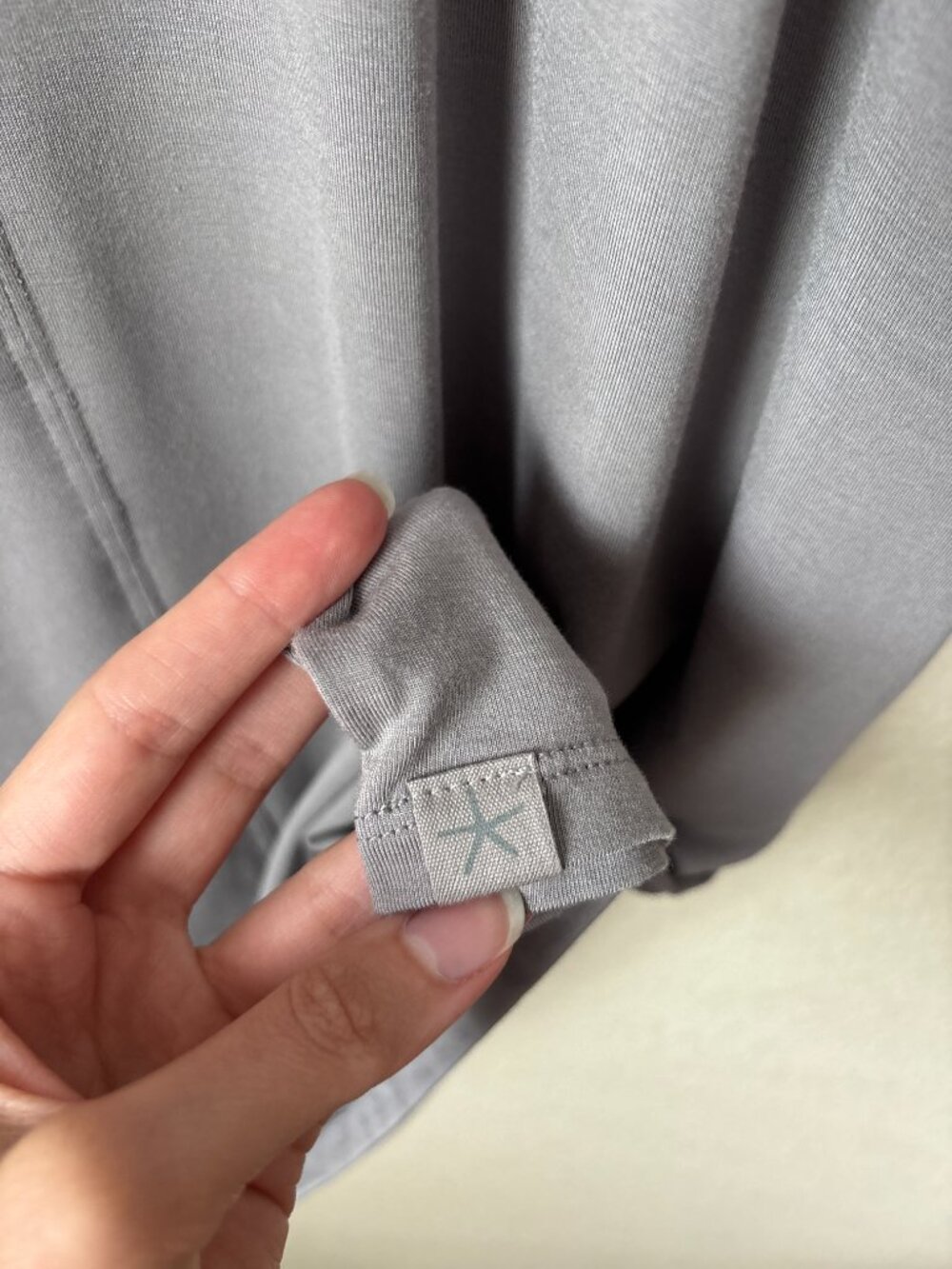 NEW Barefoot Dreams Luxe Milk Jersey Short Caftan in Pewter - Picture 12 of 12